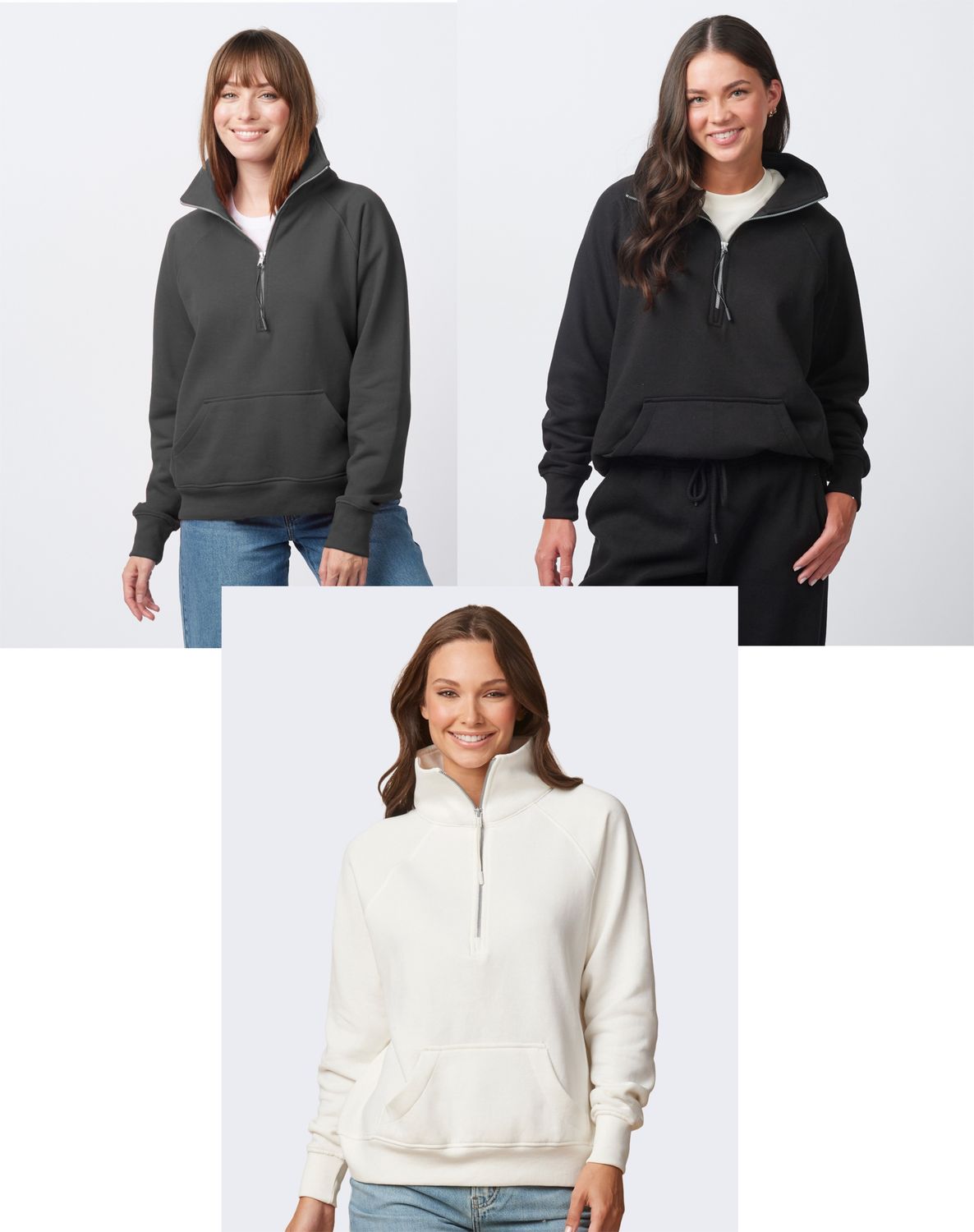 Detroit Lions- Ladies Boxy Half Zip Fleece