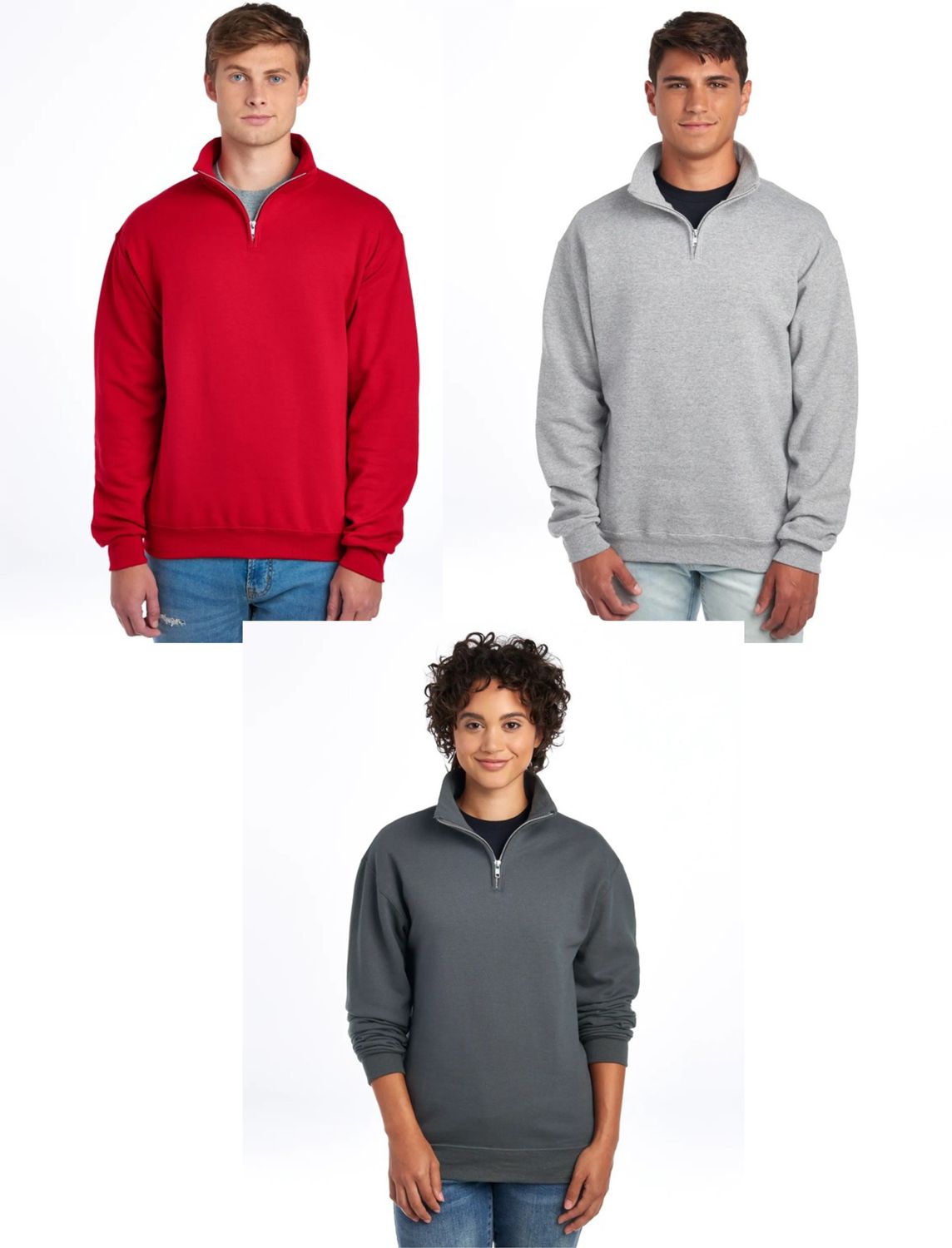 EAGLES FOOTBALL - NuBlend® Unisex Quarter-Zip Cadet Collar Sweatshirt