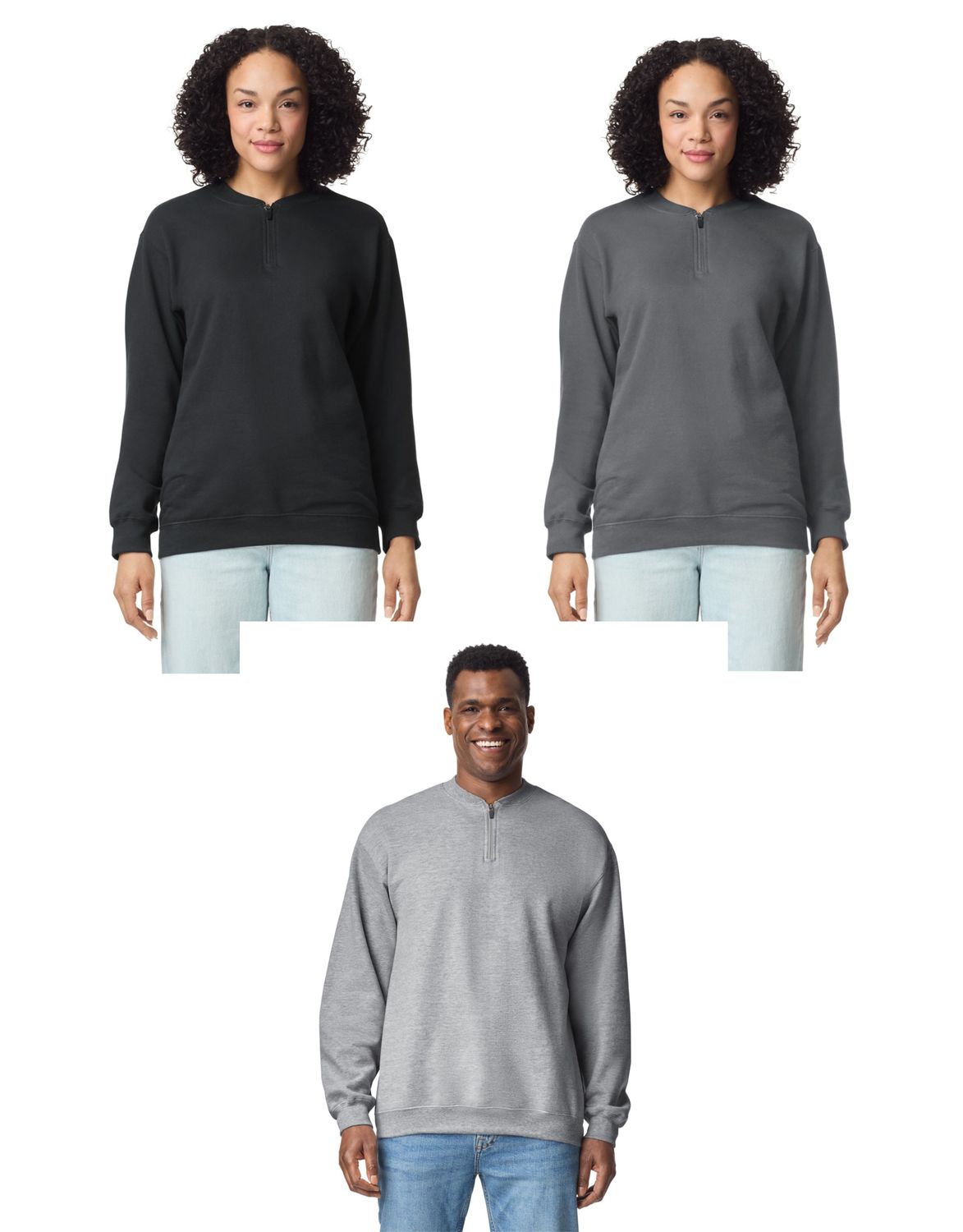 EAGLES FOOTBALL - Softstyle Midweight Adult Fleece 1/4 Zip Sweatshirt