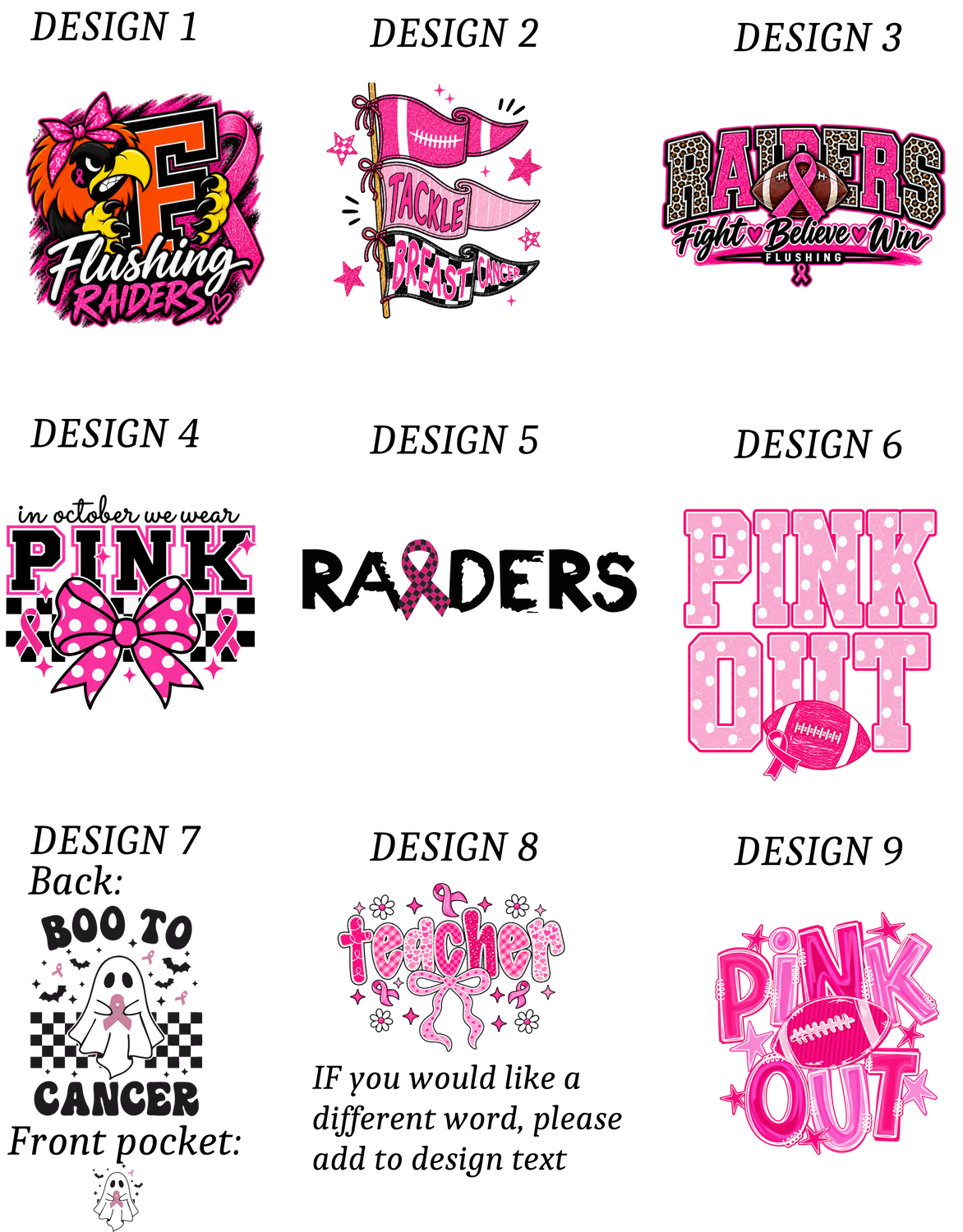 Flushing Staff- Pink Out
