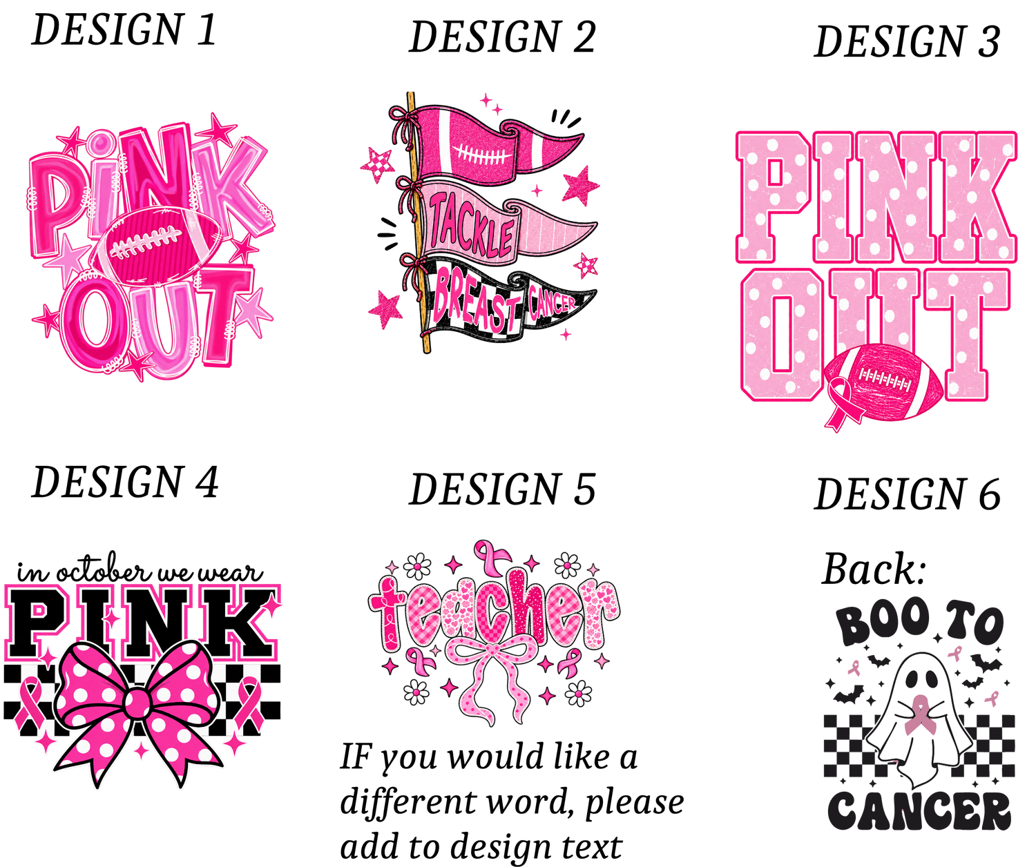 October- Pink Out
