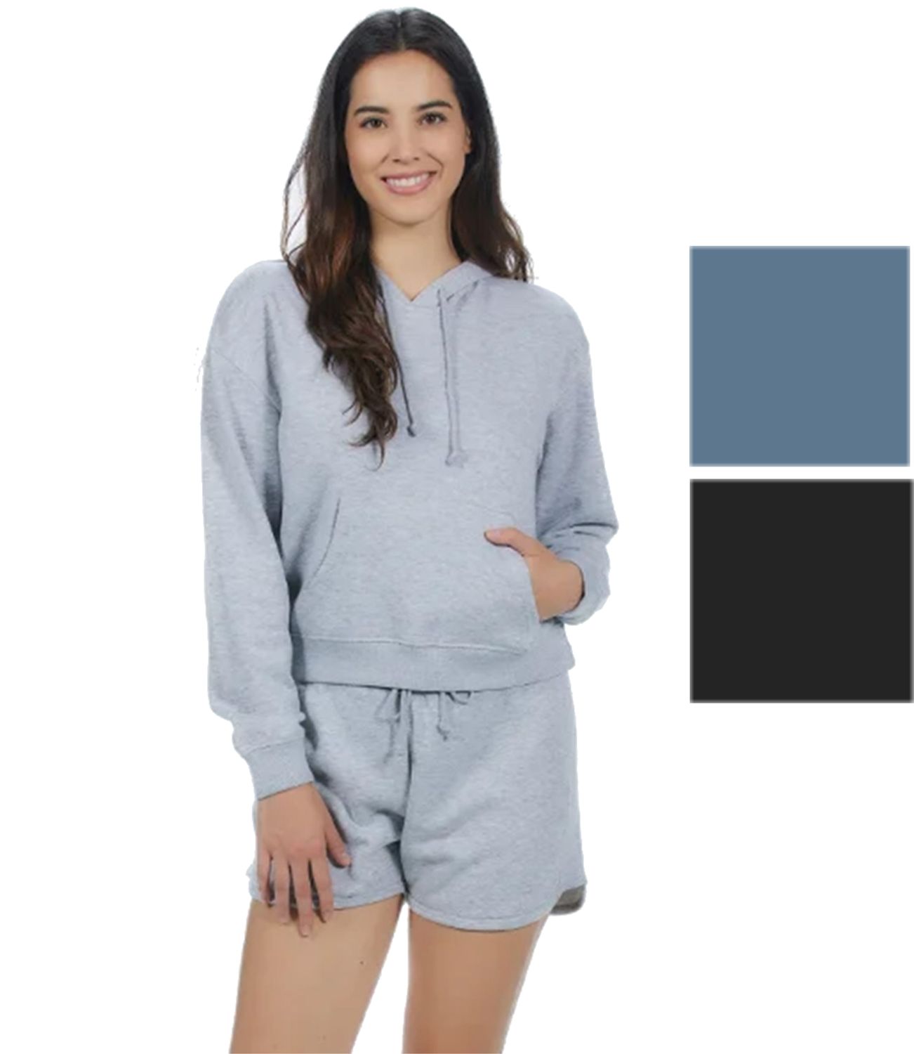Women's Cropped Hoodie - MUSTARD SEED