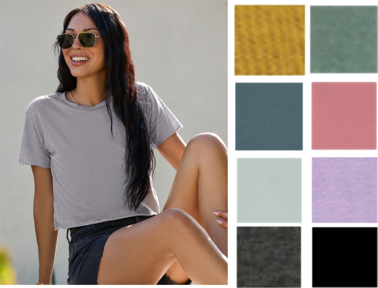 Women's Festival Crop Top - MUSTARD SEED