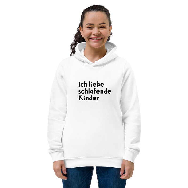 Schlafende Kinder - Women&#39;s eco fitted hoodie 