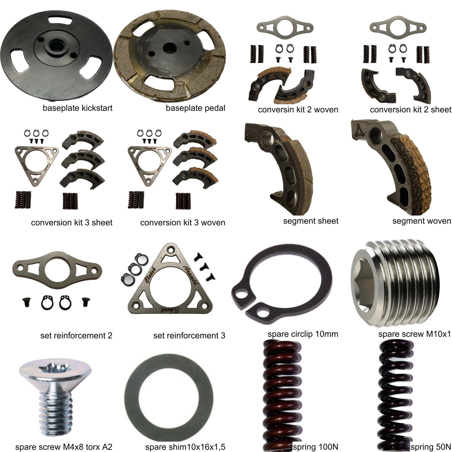 spare parts for original and A.S.P clutches