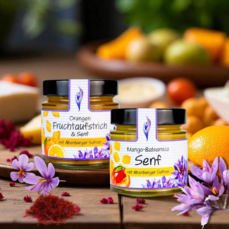 Mango-Balsamico Senf mit Altenburger Safran
