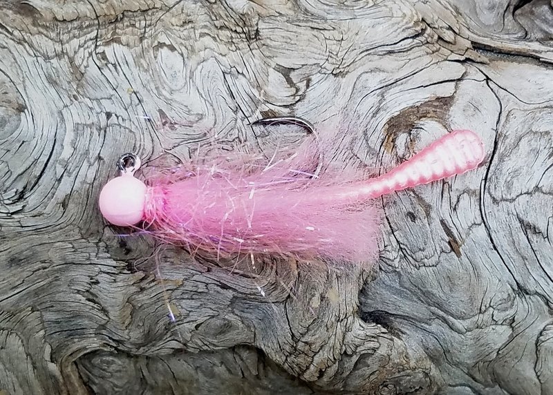 #WM02 &#39;Bubblegum&#39; UV Worm Jig