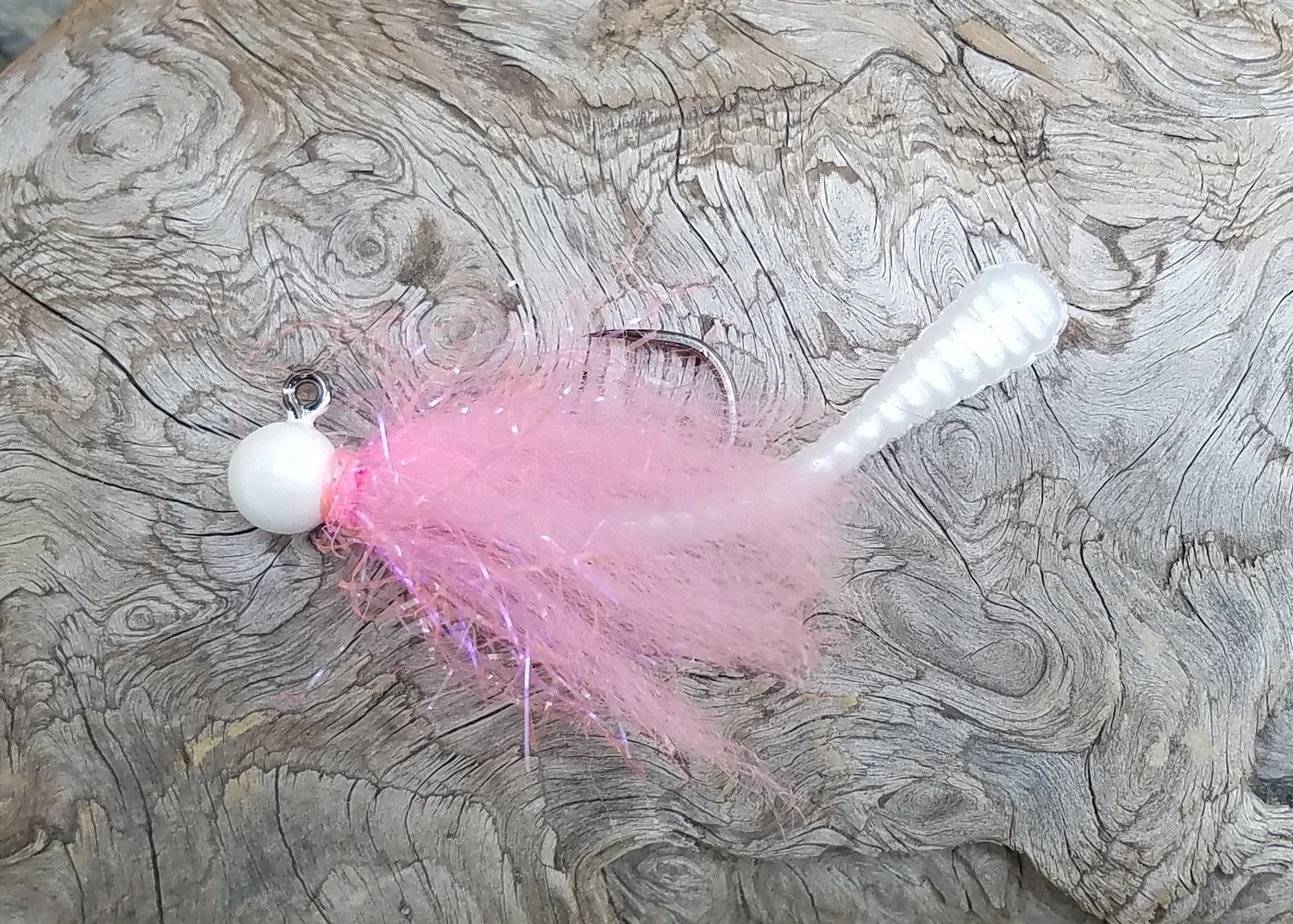 #WM08 &#39;Pearl&#39; UV Worm Jig