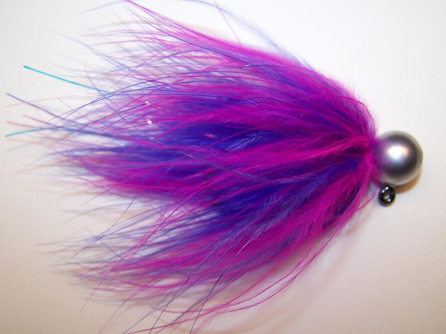 #177 &#39;Pink &amp; Purple&#39; Marabou Salmon Jig