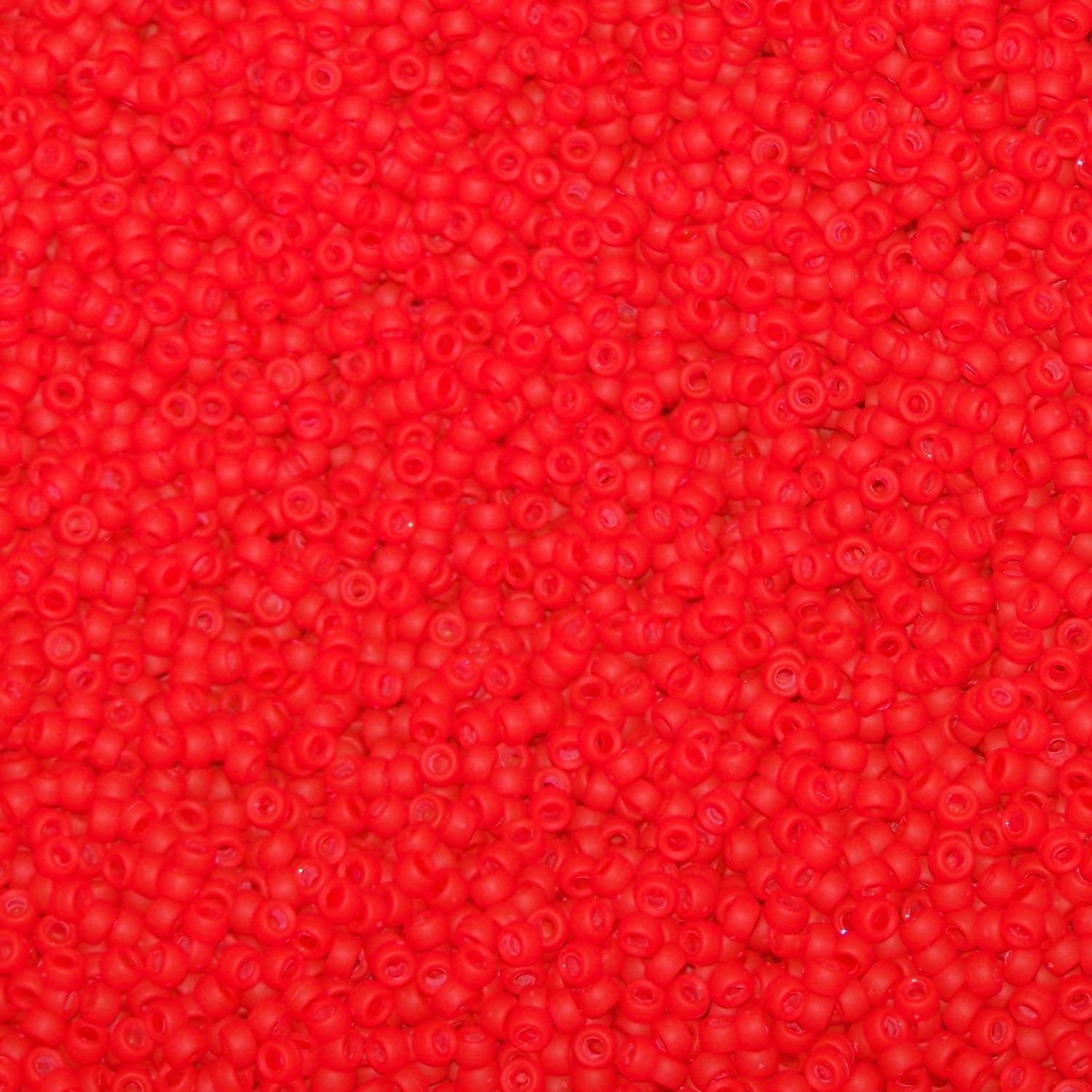 6.5mm Flo fire red Jig Beads