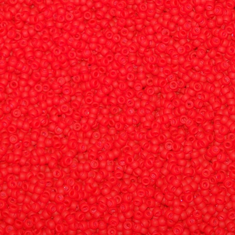 6.5mm Flo fire red Jig Beads