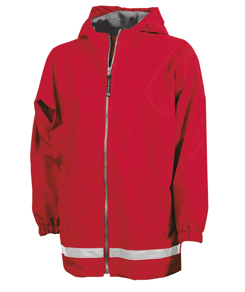 New Englander - Youth Rain Jacket, Color: Red, Size: S