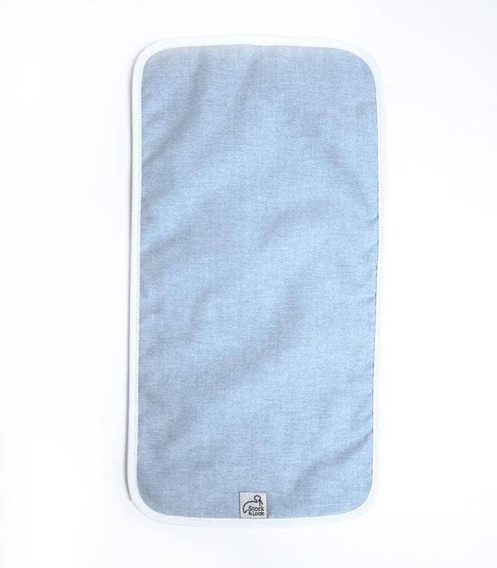 Stork & Loom Burp Cloth, Burp Cloth Color: Blue Oxford