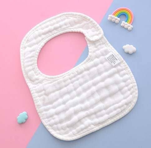 Muslin Baby Bib, name: White