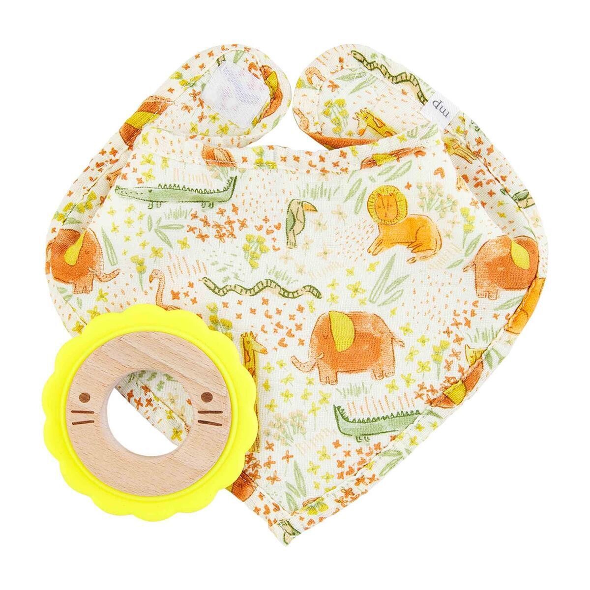 Bib + Teether Set, Bib + Teether Theme: Safari