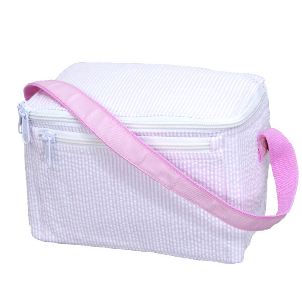 Mint Brand Lunch Box, Color: Light Pink Seersucker