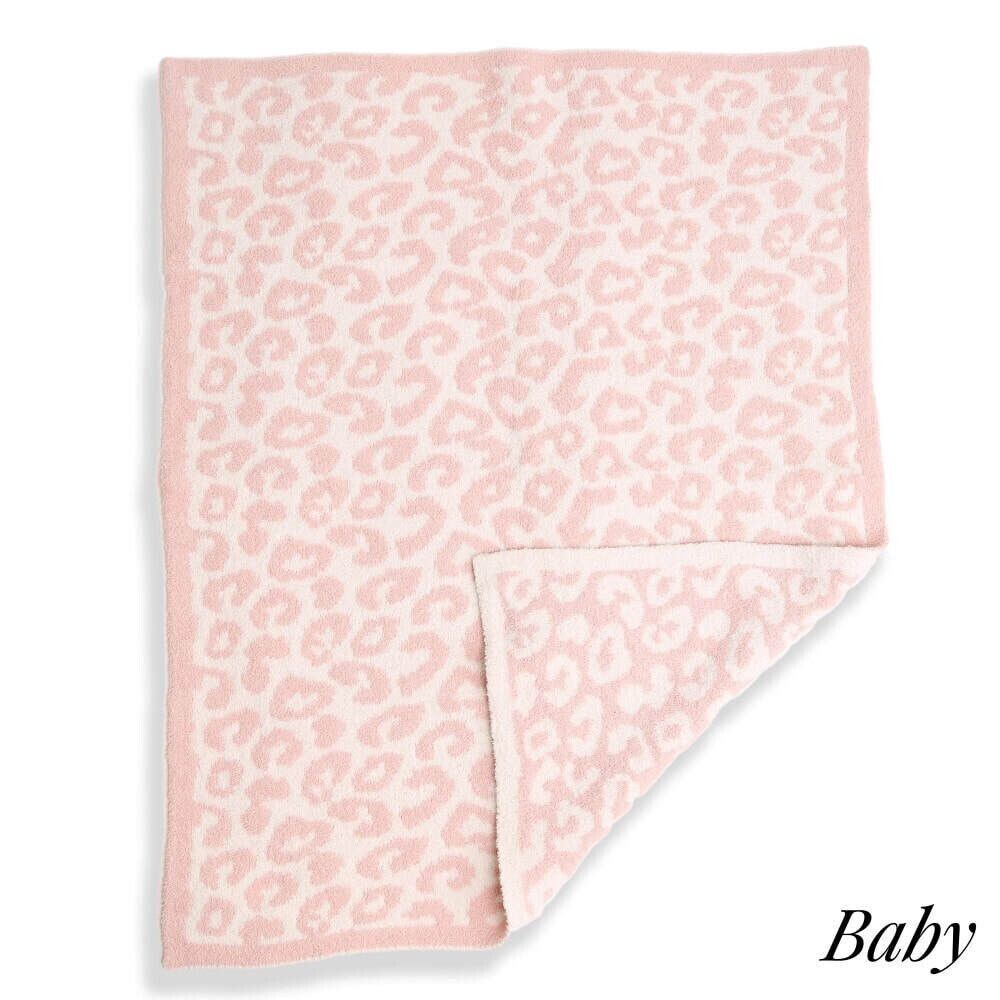 Luxe Baby Blanket, Luxe Pattern: Pink Leopard