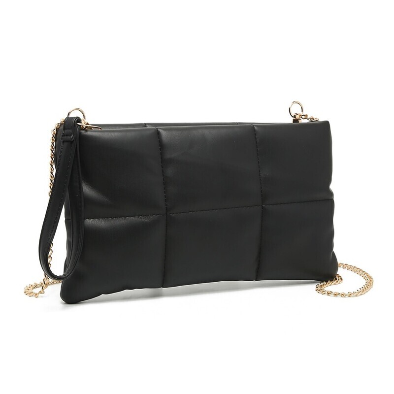 Faux Leather Puff Crossbody