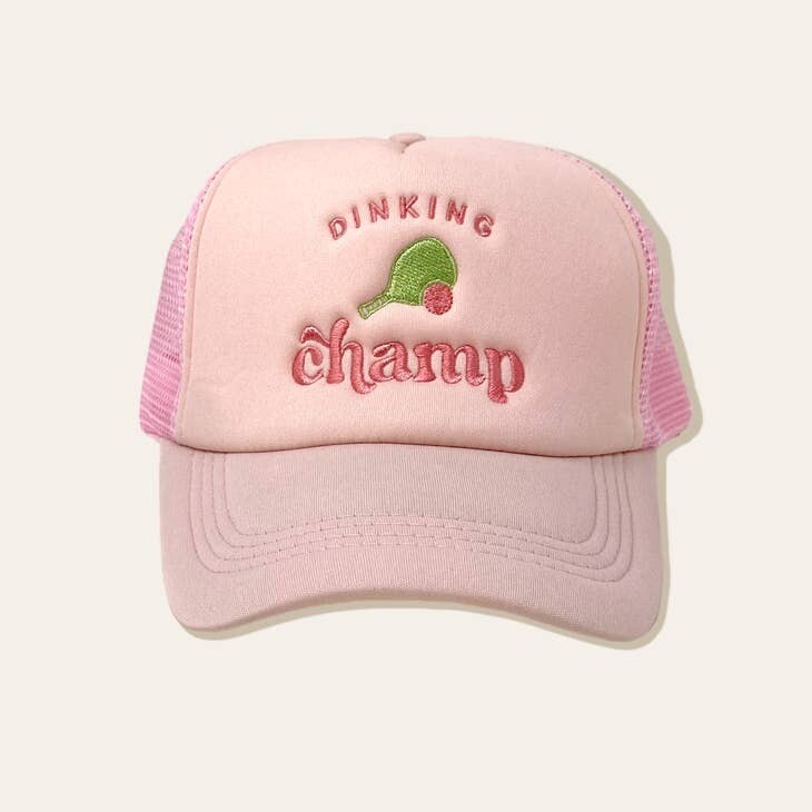 Pickleball Trucker Hat, Saying: Dinking Champ