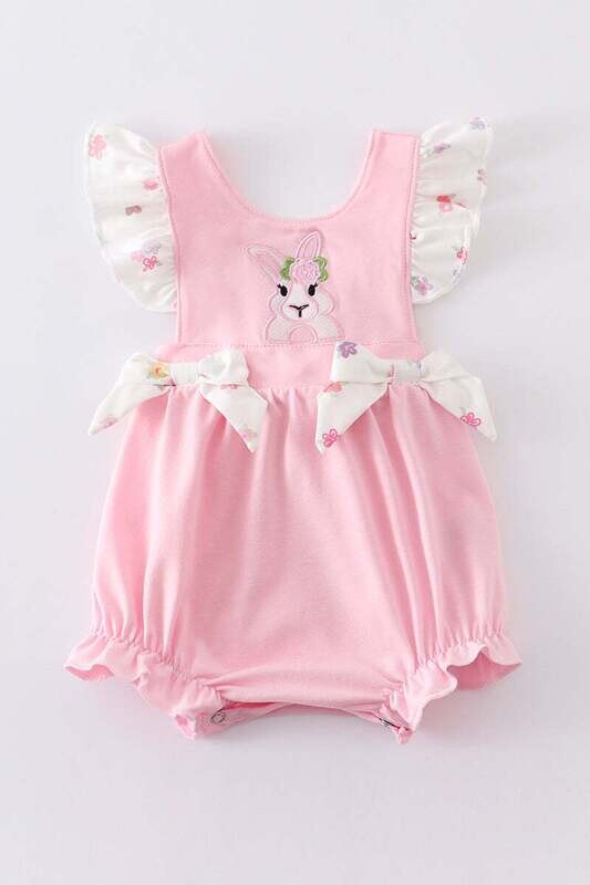Children's Easter Bunny Pink with Bows Bubble Children's Easter Bunny Pink with Bows Bubble