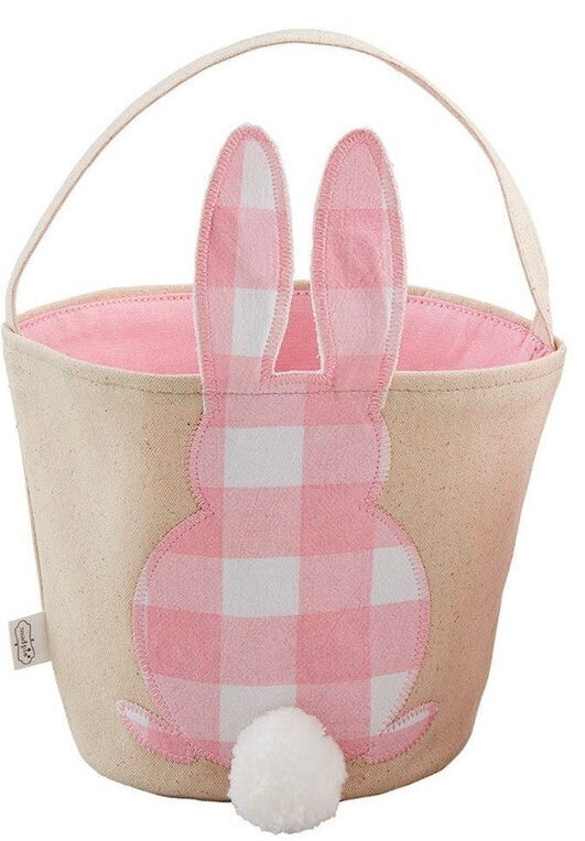 Easter Basket - with Bunny Tail, Easter Basket Color: Pink