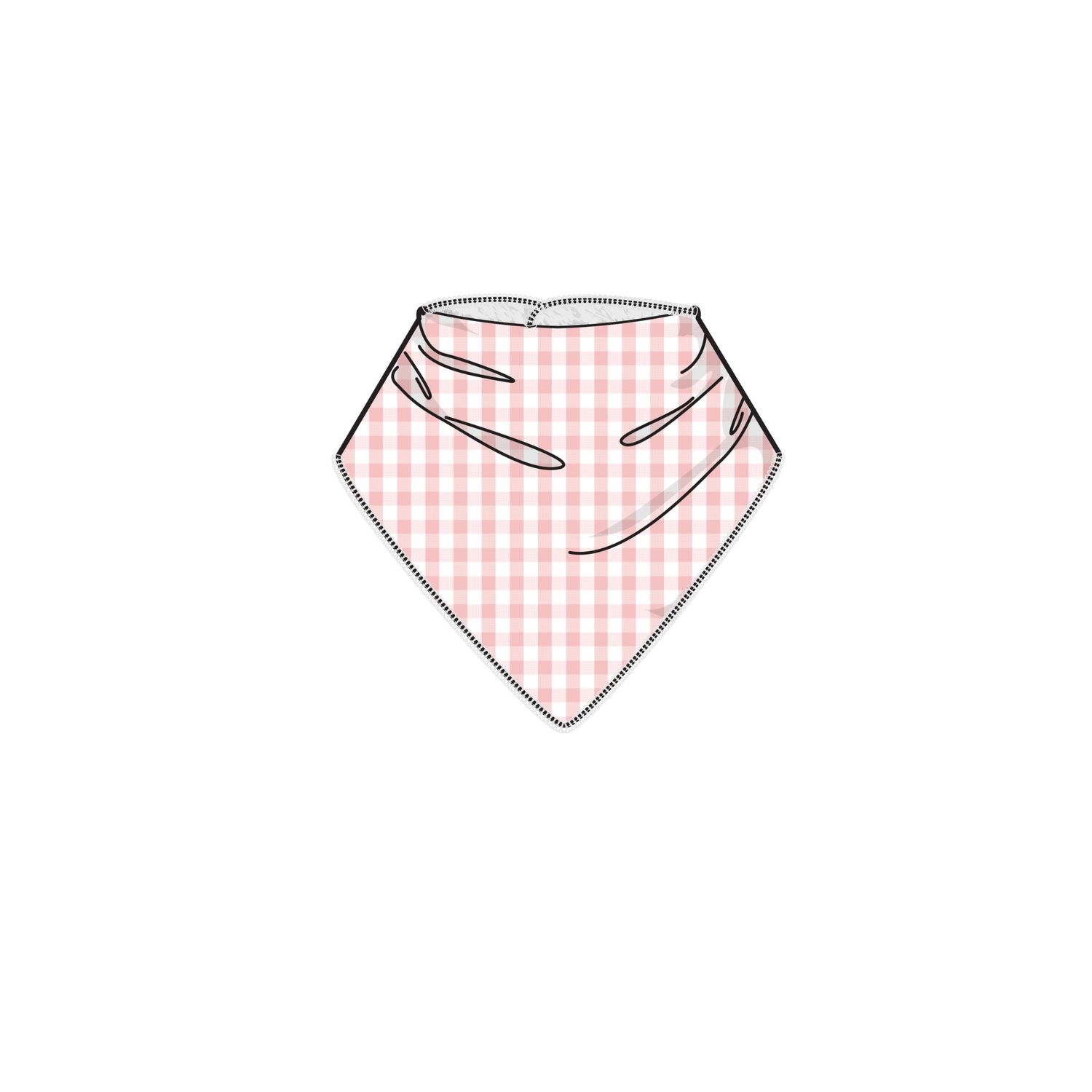Angel Dear Bandana Bib, Bib Pattern: Pink Gingham