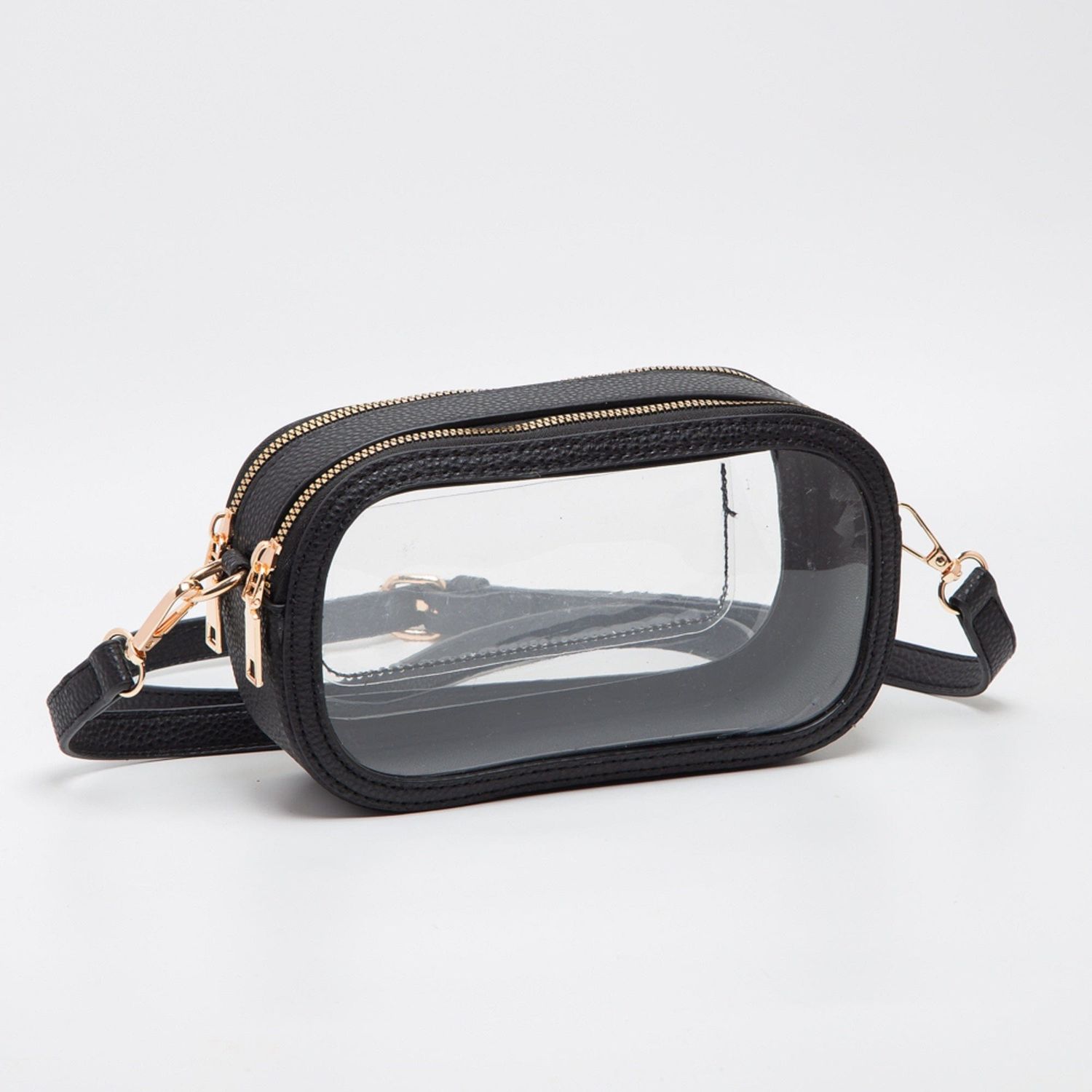 Clear Purse - Oval, Purse Color: Black