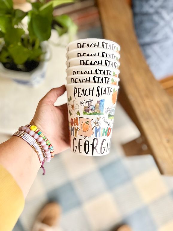 Set of 6 Party Cups - Peach State