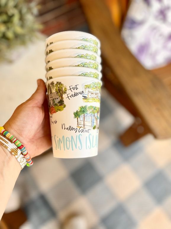 Set of 6 Party Cups - St. Simons Island