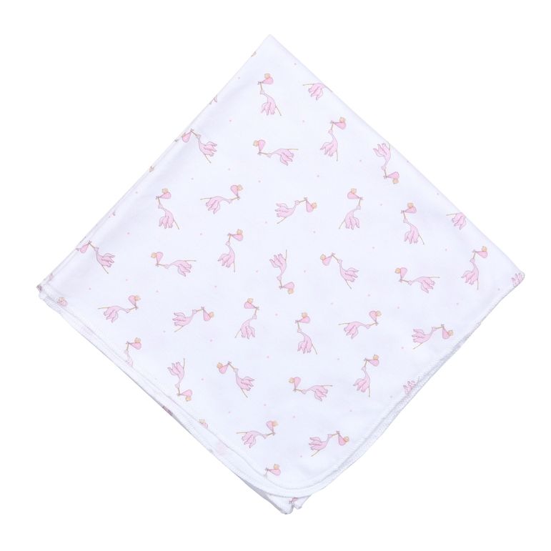 Stork Print Baby Swaddle