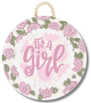 DK Designs Door Hanger - Baby, Baby: It's A Girl