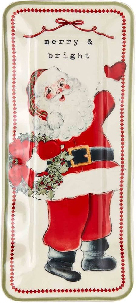 Christmas Vintage Platter, Design: Merry & Bright Santa