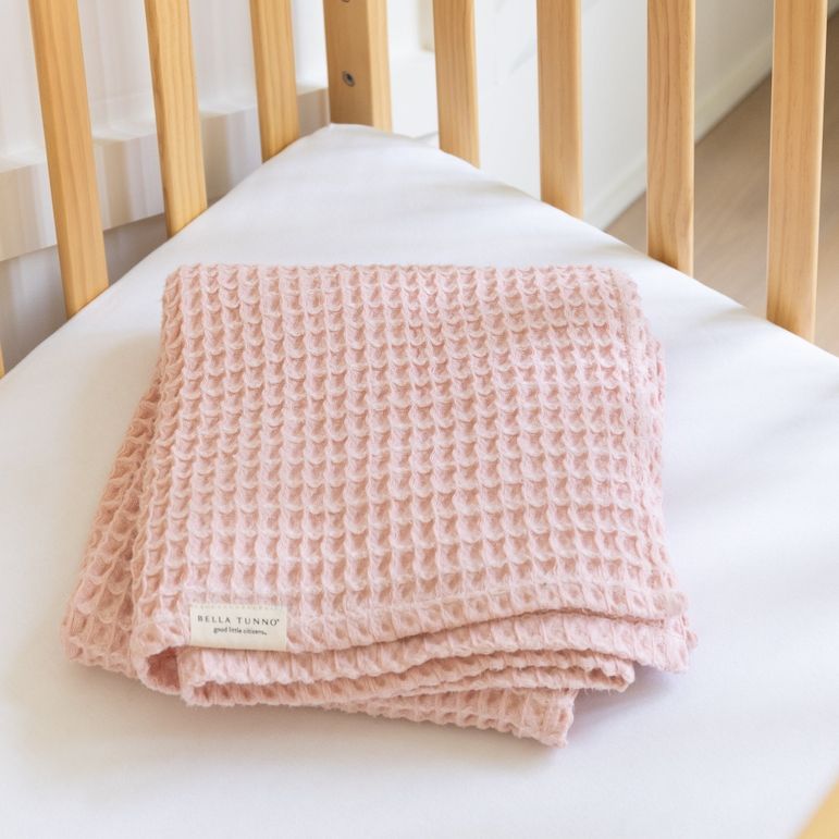 Waffle Weave Baby Blanket, Blanket Color: Light Pink