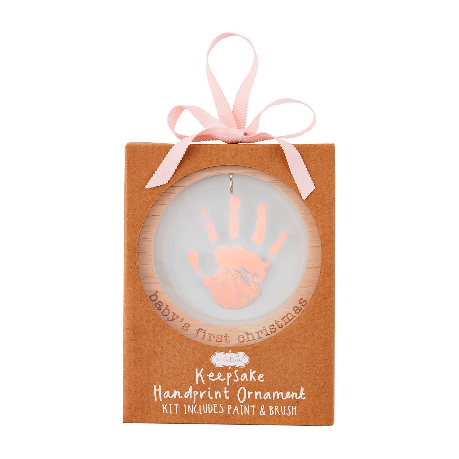 Christmas Ornament - Baby's First Christmas, Ornament Color: Pink