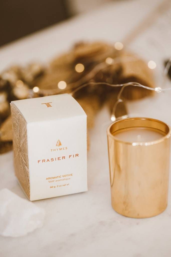 Frasier Fir Gold Votive Candle 2oz.