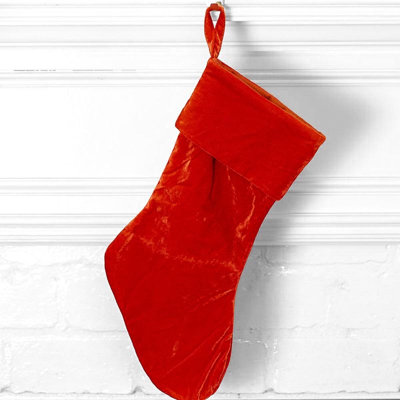 Christmas Velvet Stocking, Stocking Color: Red