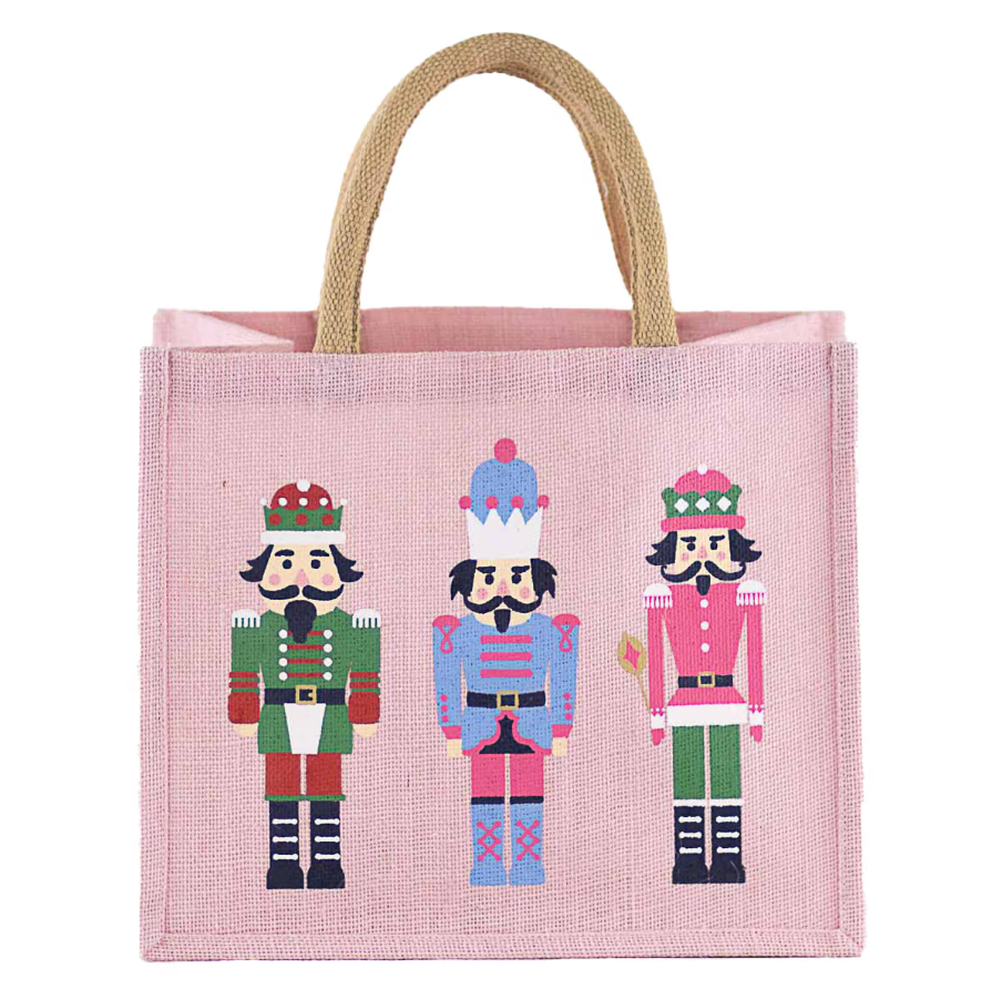 Christmas Nutcracker March Pink Gift Tote