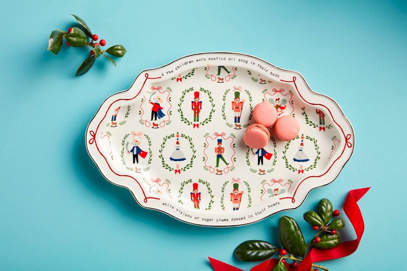 Christmas Ceramic Nutcracker Platter