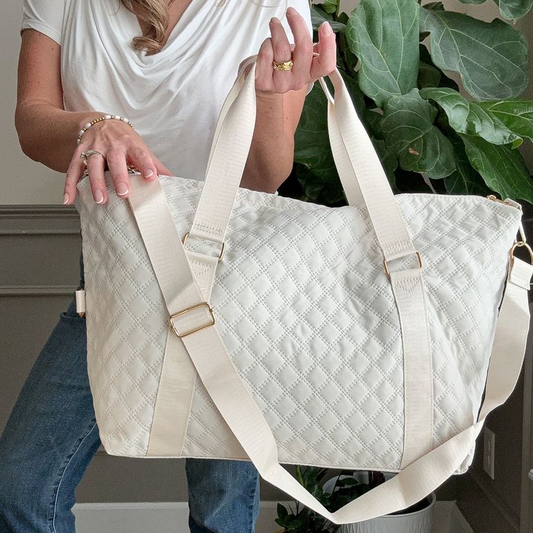 Quilted Overnight Duffel with Trolley Sleeve