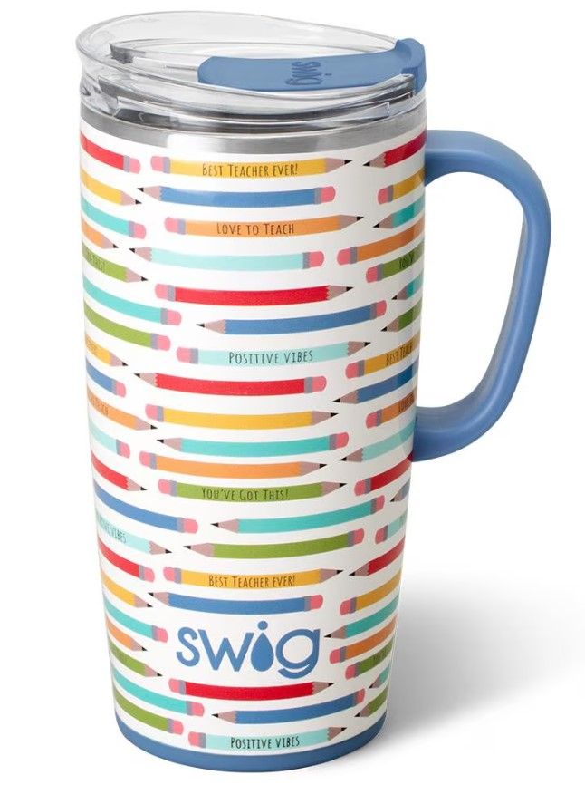 Swig Travel Mug 22 oz., Swig Travel Mug 22 oz.: Teacher Life