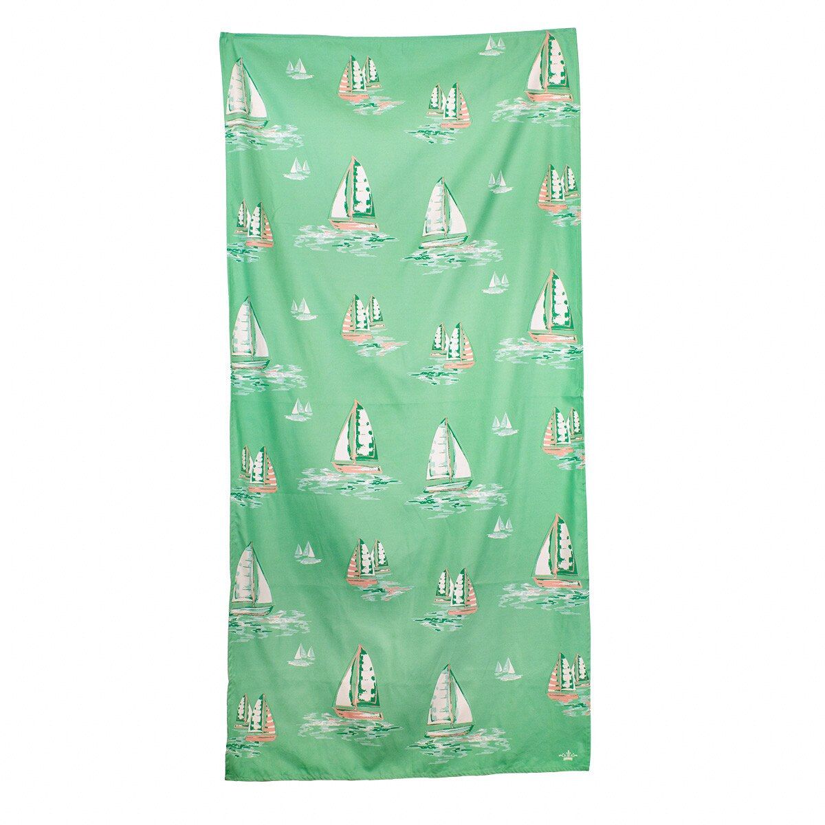 Royal Standard Beach Towel, The Royal Standard Beach Towel: Green with Sailboats