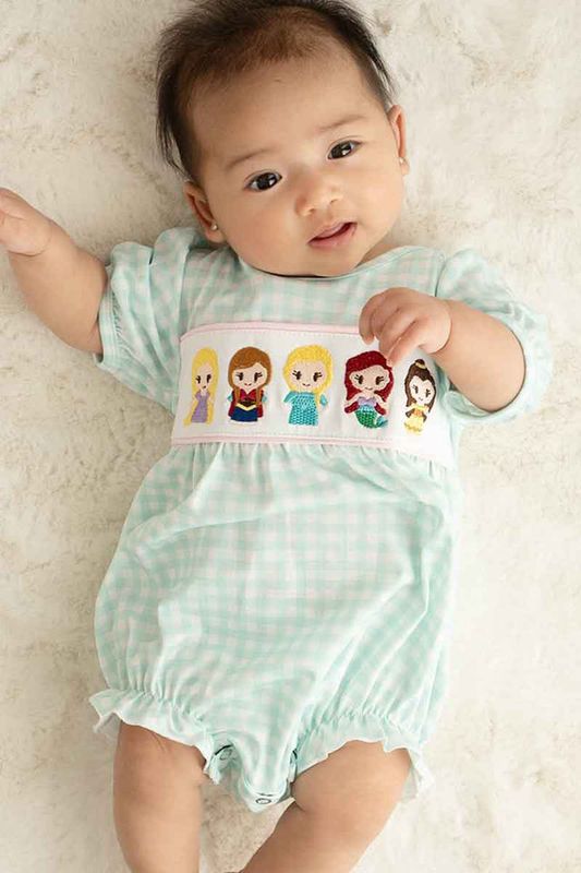 Children's Blue Princess Gingham Bubble
