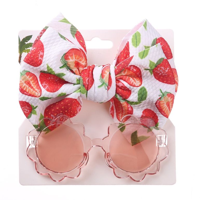 Baby Girl Summer Sea Sunglasses Set, Baby Girl Summer Sea Sunglasses Set: Strawberry