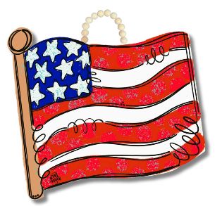 DK Designs Door Hanger- American Flag