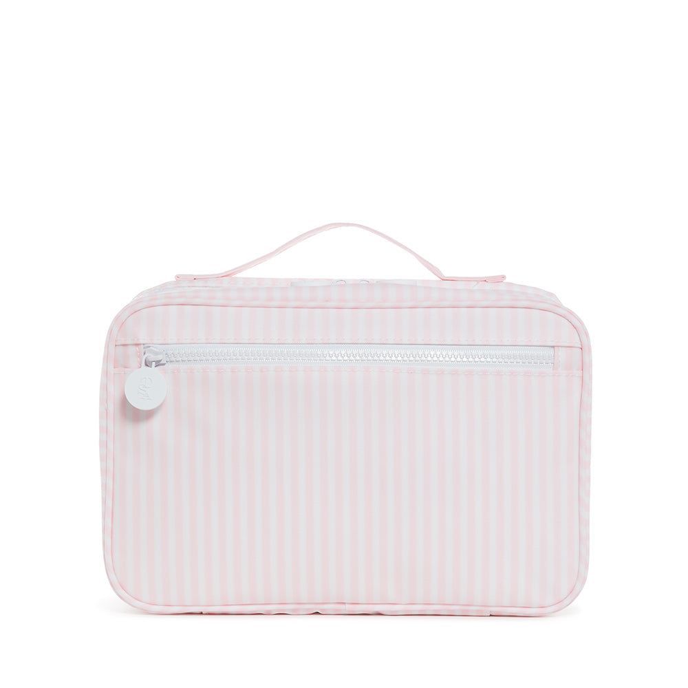 TRVL Bundle Up Hanging Toiletry Bag, Toiletry Bag Pattern: Light Pink/White Stripe
