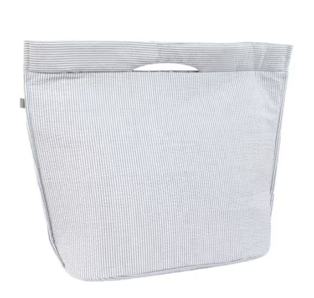 Mint Brand Large Cooler Tote, Mint Brand Cooler Tote: Grey Seersucker