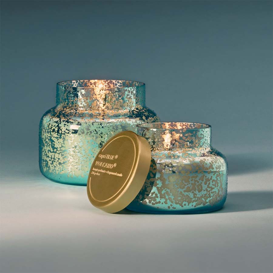 Candle - Opal Aqua Jar - 8 oz. Volcano