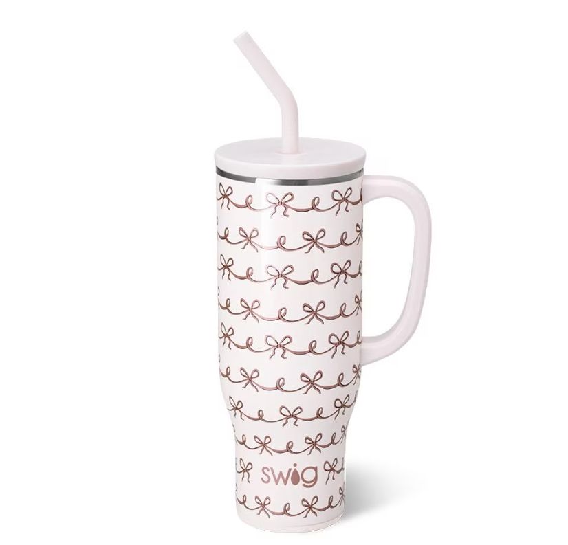 Swig Bows 30oz. Mug, Bow Color: Pink Bows