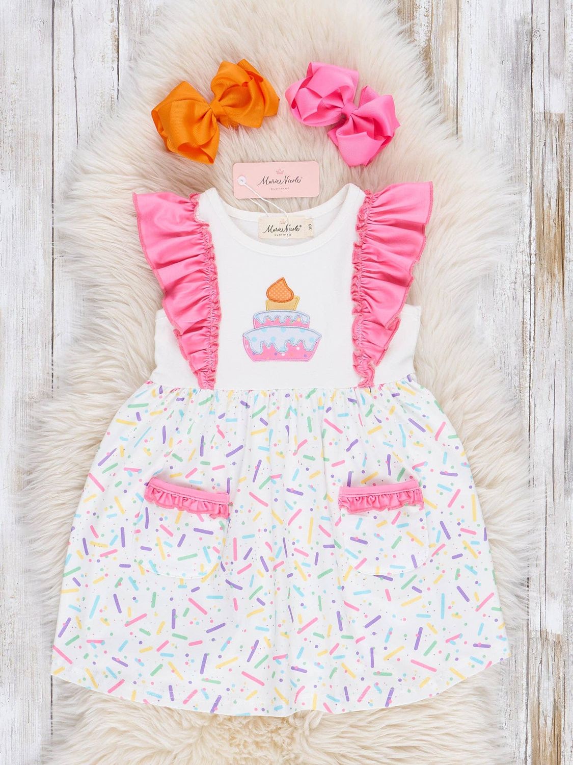 Birthday Sprinkles Ruffle Dress