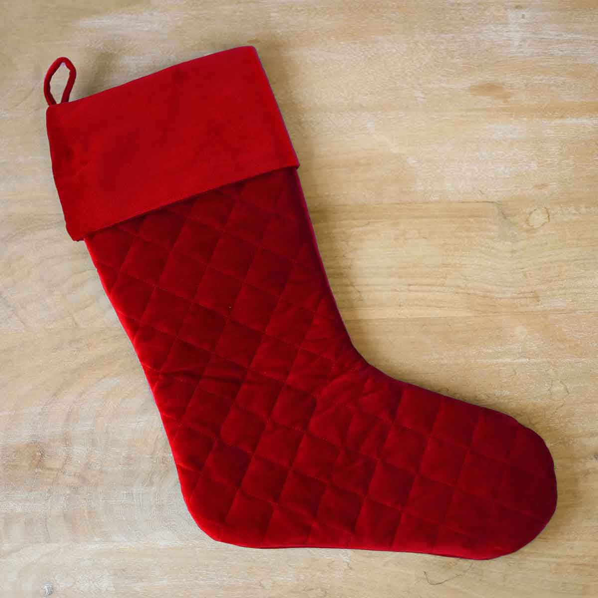 Christmas Stocking - Quilted, Stocking Color: Red